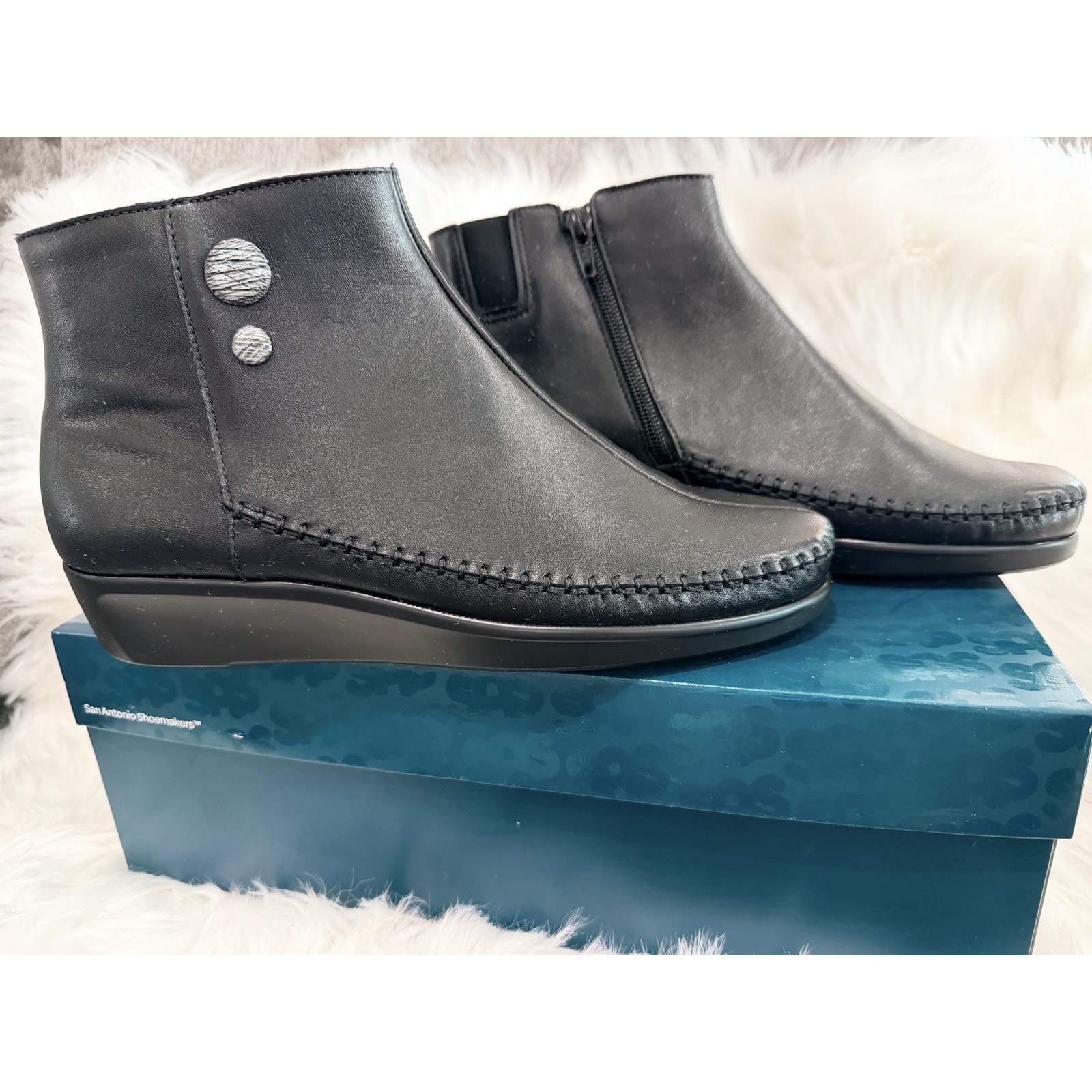 Sas Women Jade Low Boot Shoe 9n Black Leather Tripad Technology Fall Fashion